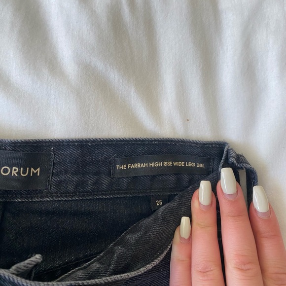 Denim Forum The Farrah High Rise Wide Leg 28L - Picture 3 of 4